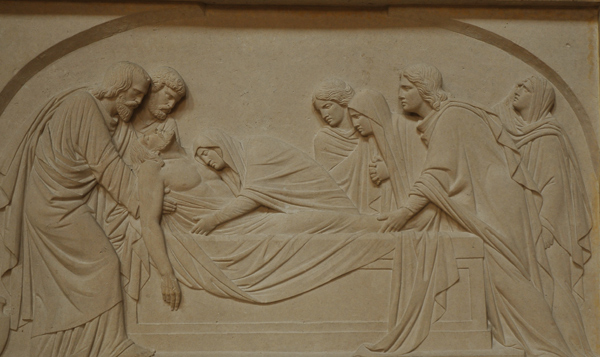 Jésus est mis au sépulcre. Francisque Duret.