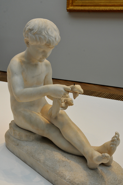 L'Enfant à la sauterelle. Charles Auguste Lebourg.