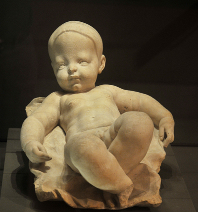 Enfant Jésus dans la crèche. Joseph Richier.