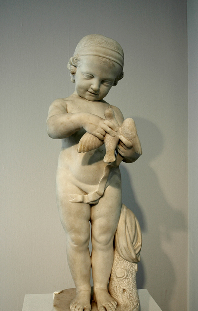 L'enfant à l'oiseau. Pierre Charles Bridan