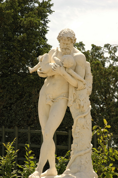 Silène et le jeune Bacchus. Simon Mazière.