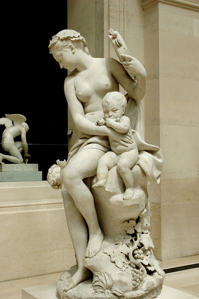 Bacchante au tambour. Augustin Pajou.