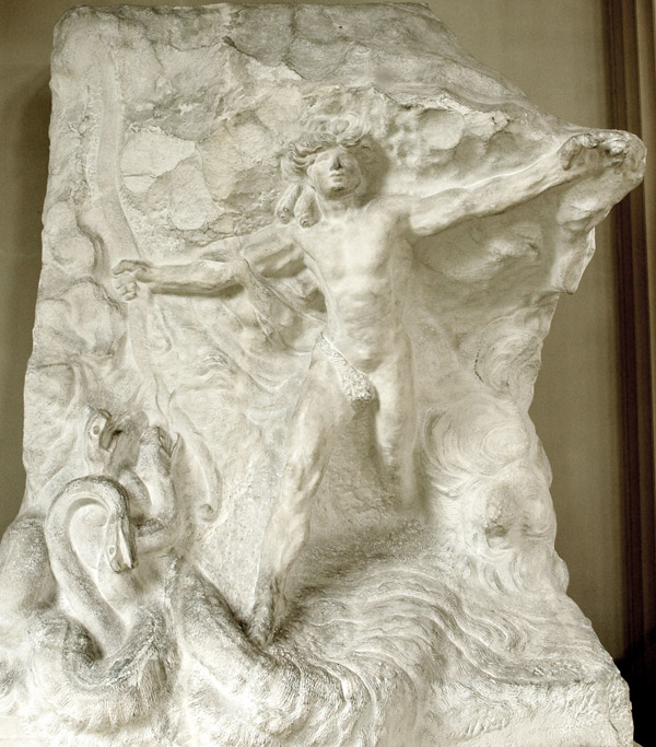 Apollon au serpent python. Auguste Rodin.